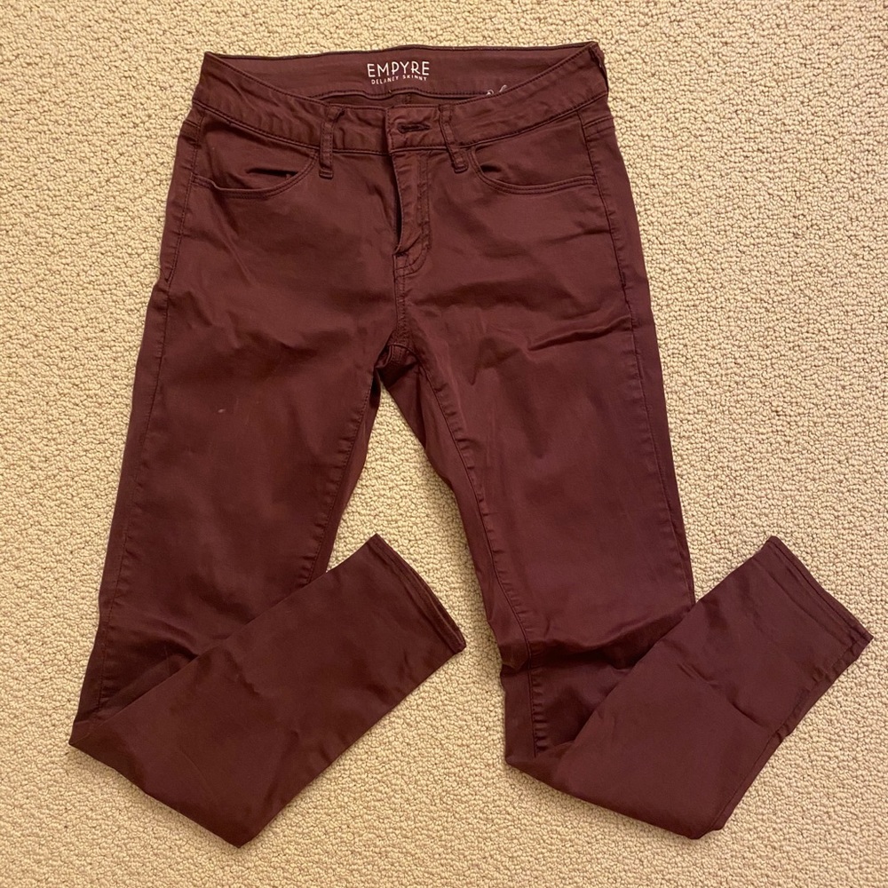 Empyre Maroon Delaney Skinny Pants
